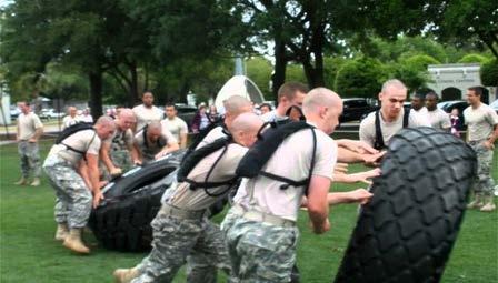 Station 1 - Tire Flip Maximum of 4 cadets per tire Cadets will flip the tire 25m,