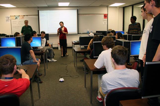 from four high schools. The Computer Science workshop was organized by CTE Department Chair, Renah Wolzinger, through a CTE Transition grant.