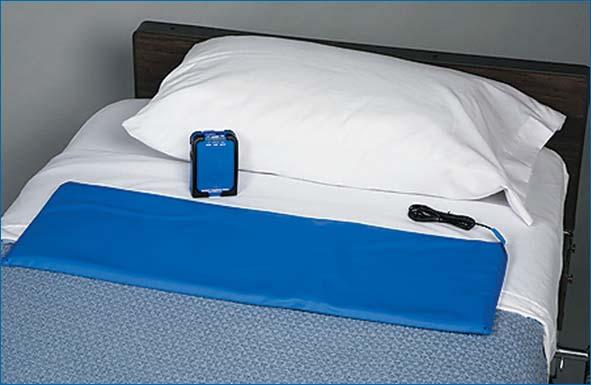Typical protocol for falls: Lower bed, mat by bed,