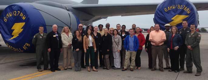 Community leaders drop by Leadership Hillsborough visited MacDill Air Force Base March 27 to obtain a better understanding of its mission and meet Airmen. women From Page 14 matter, Frazier said.
