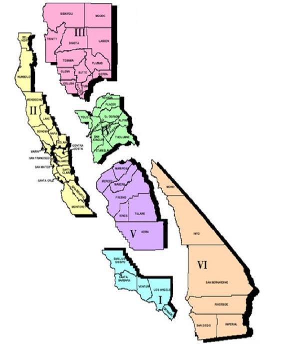 Figure: California Mutual Aid Regions The following Mutual Aid Region designations apply to Lomita: OES Mutual Aid Region I Law Enforcement Mutual Aid Region I, however, for Law Enforcement, Region I