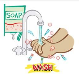 cover your hands with soap and rub
