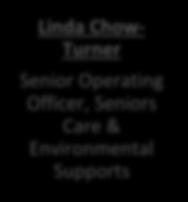 Senior Operating Officer, Rural Services Linda Chow- Turner Senior