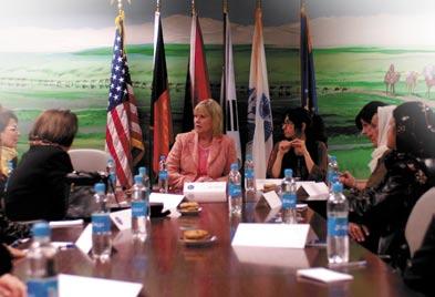 Bagram PRT hosts women s affairs meeting By Air Force Capt.