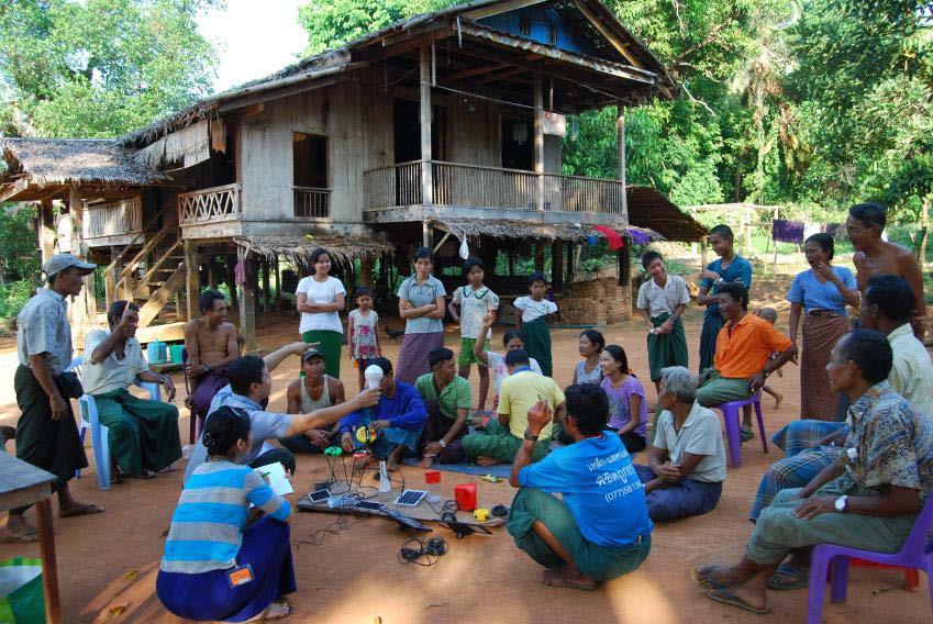 The baseline survey revealed that around 47% of the inhabitants of the area spend 5 to 6,000 Kyats per month to light their homes through unsafe and inefficient solutions such as candles and kerosene