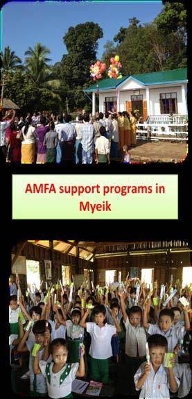 Support to Associate Medicale Franco Asiatique (AMFA) Under the arrangement of AMFA, various medical equipment and medicines from France Hospitals are transferred to hospitals in Myanmar.