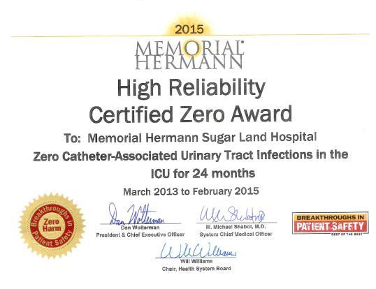 MH Sugar Land: Zero ICU
