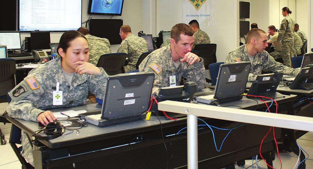 Officers work at their own pace on training modules in the restructured Signal Captains Career Course.