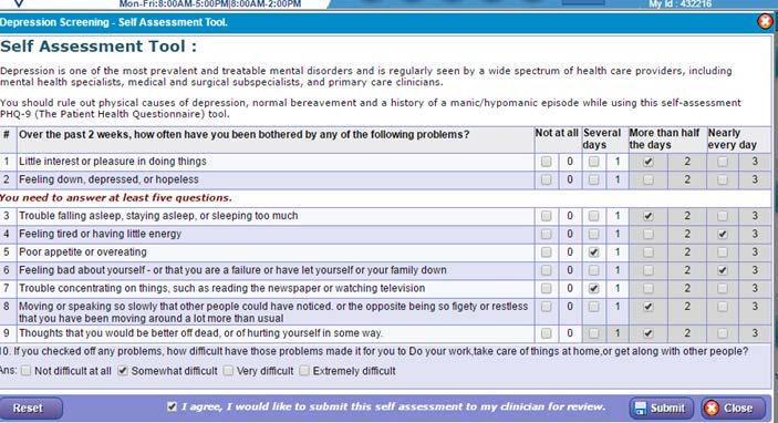 Questionnaire Completed Self Assessment Tools goes into