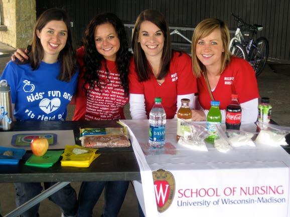 SNA & APO team up for the Kids' Fun & Fit Field Day! Alpha Phi Omega partnered with the Student Nurses Association to host a health promotion event for kids.