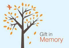 Gift in Memory Card remembers the memory of a loved one.
