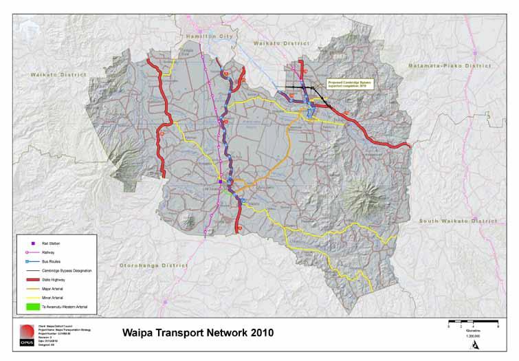 Figure 4: Waipa Transport Network
