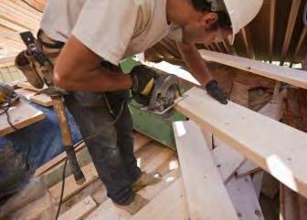 Carpenters Carpenters construct and repair building frameworks and structures such as stairways, doorframes, par ons, ra ers, and bridge supports made from wood and other materials.