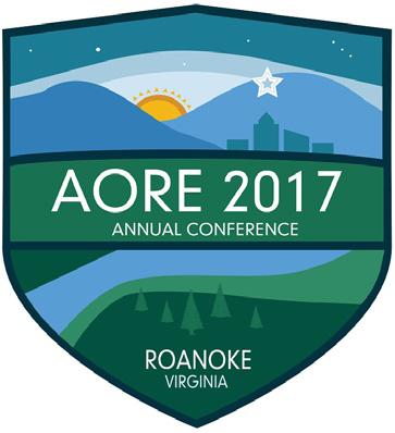 product donation varies Attendee / Presenter / BOD Gift Varies Roanoke, VA welcomes the 2017 AORE Annual Conference!