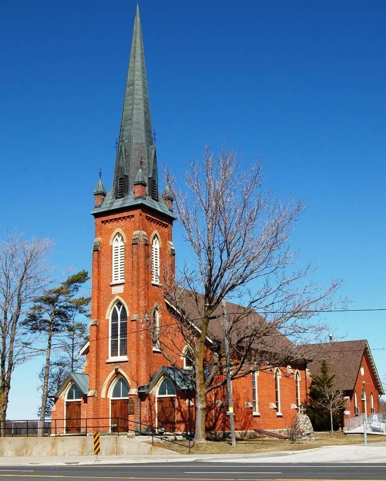 Claude Presbyterian Church: Repaired front gable fascia and