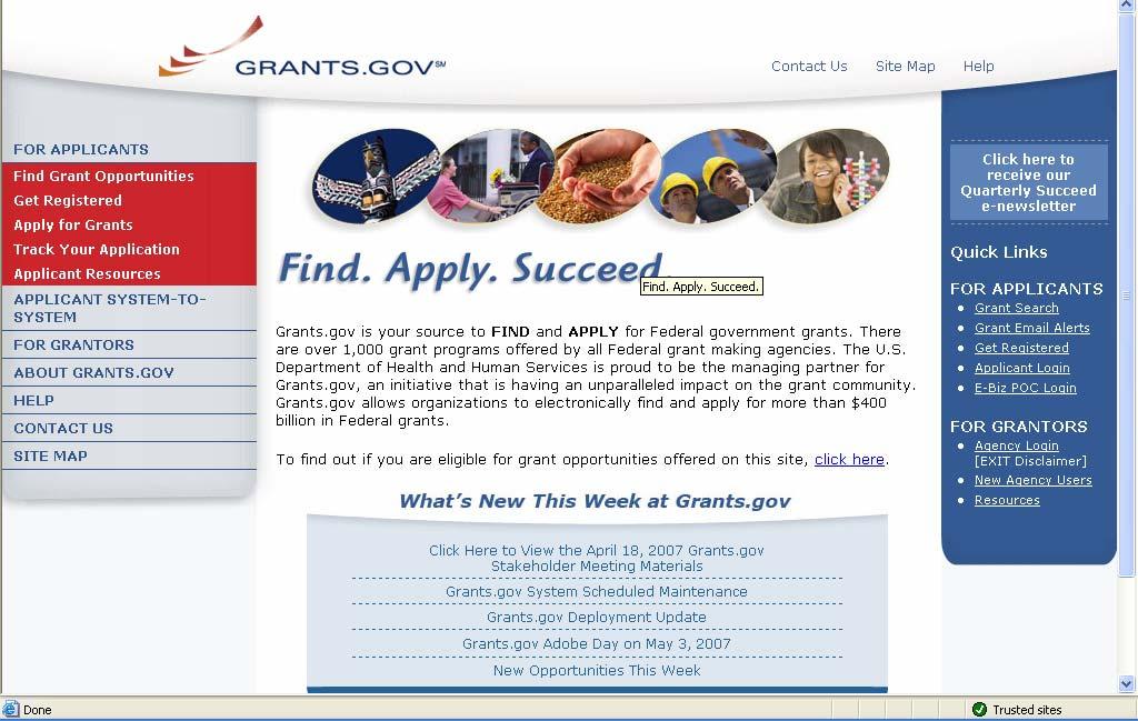 Introduction In this user guide you can find step-by-step instructions on Finding Grant Opportunities using a basic search, browse by category, browse by Agency or advanced search.