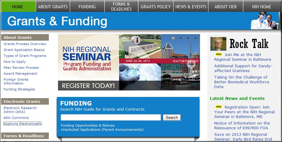 NIH Office of Extramural Research http://grants.nih.
