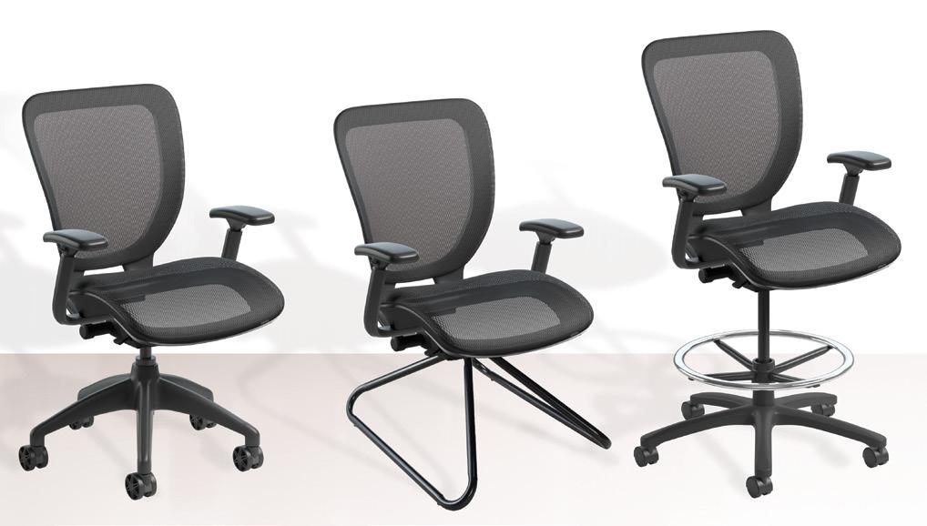 MODELS WXO chair series is available in three model configurations: Task, Guest and Stool.