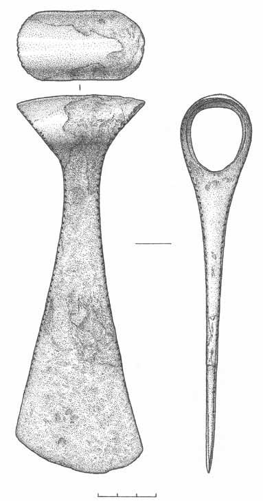 1 pav. Ornamentuotas kirvis iš Neravų (Grigiškių) pilkapyno Baltų karyba tų siauraašmenių kirvių duomenis, aiškiai įrodo, kad ornamentuoti kirviai nesudaro kažkokios vienos išskirtinės grupės.