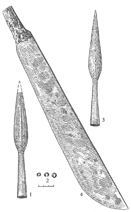 Baltų karybos viduriniame geležies amžiuje (V VIII a.) bruožai strėlių trisparniai antgaliai.
