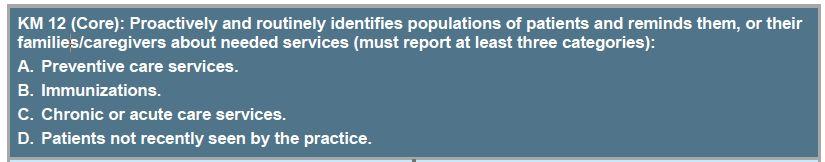 Identify Populations and Recall Identify patients in need of care (Dashboard, recaller, MU report