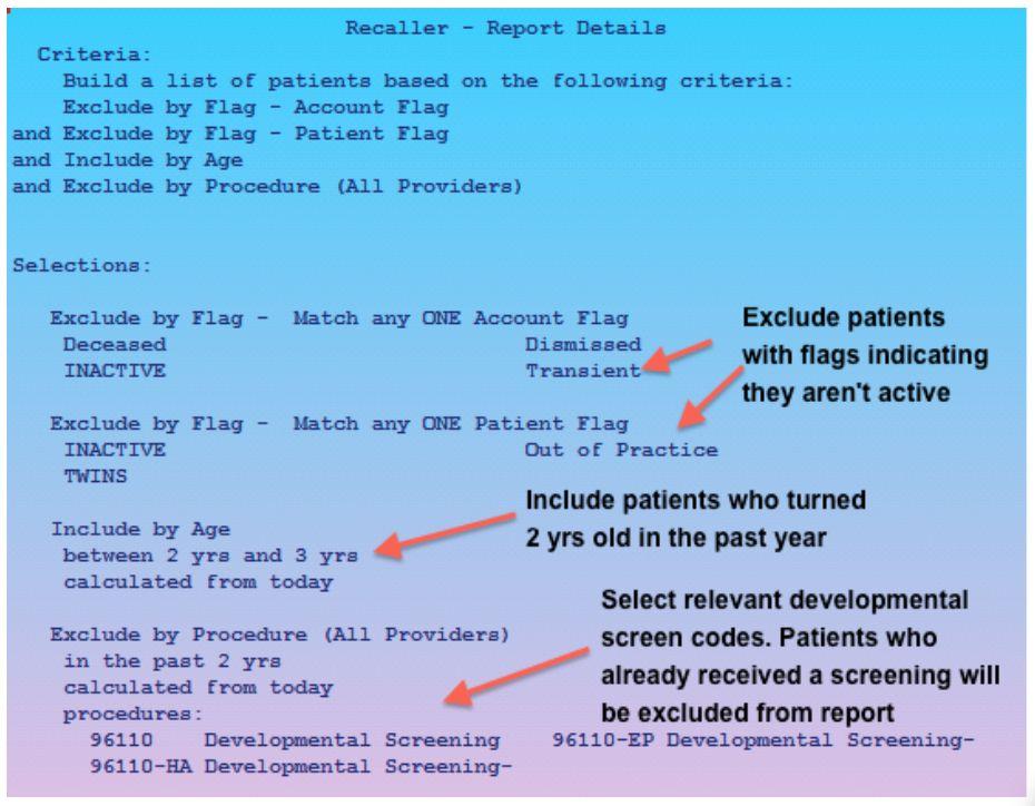 Recaller Overdue Lists Use PCC's recaller to generate lists of overdue patients Restrict by