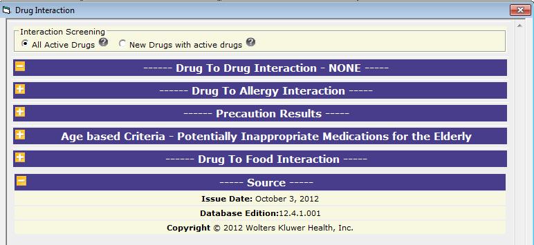 checking in ecw Figure 3 Drug Interaction