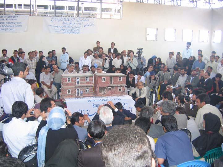 Improvised Shake Table Demonstration For reconstruction of Bam, Iran, Nov.