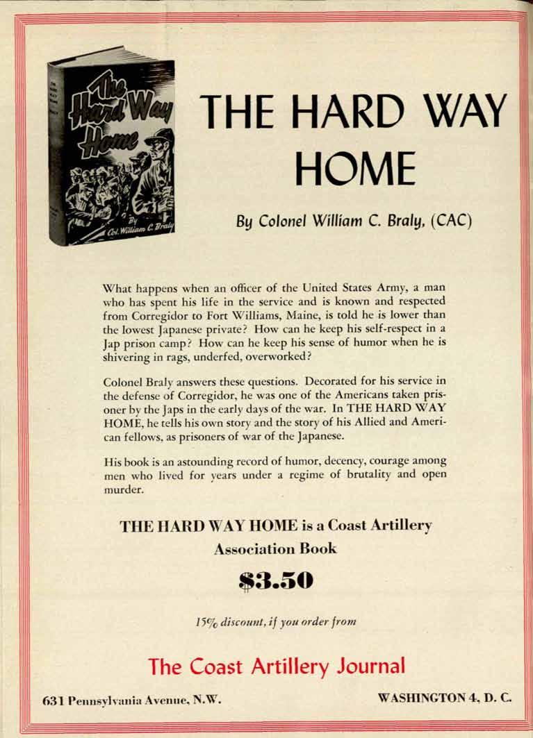 THE HARD WAY HOME By Colonel William C.