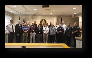 During a ceremony at the County Administration Building, PGPD staff and County officials were