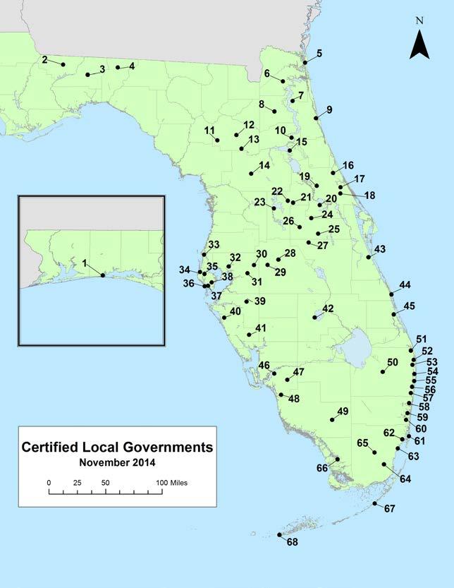 The Florida CLG Network 1. Fort Walton Beach 2. Quincy 3. Tallahassee/Leon County 4. Monticello 5. Fernandina Beach 6. Jacksonville 7. St. Johns County 8. Clay County 9. St. Augustine 10. Palatka 11.