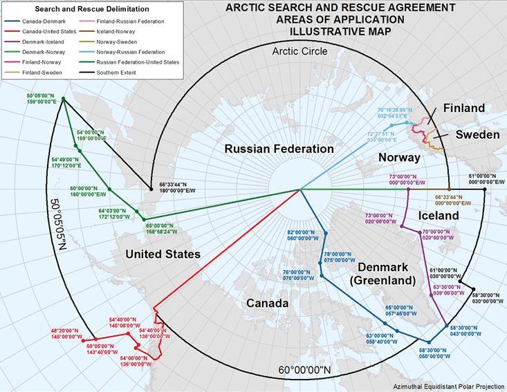 Arctic SAR and identified challenges Further need for collective efforts in Arctic search and rescue and maritime safety Activity and risk vary according to different areas in the Arctic region