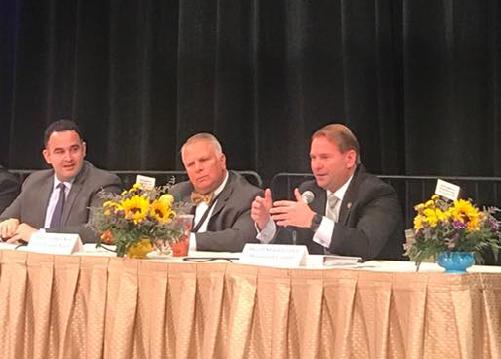 SHERIFF PARTICIPATES IN NJ CONFERENCE OF MAYORS Sheriff Golden participated in a panel discussion at NJ Conference of Mayors on April 27, in Atlantic City where the topic was about legalization of