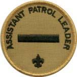 ASSISTANT PATROL LEADER Type: Appointed by the Patrol Leader Term: 6 months Reports to: Patrol Leader Description: The Assistant Patrol Leader is appointed by the Patrol Leader and leads the patrol