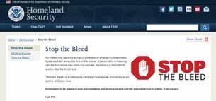 gov/stopthebleed Endorsed by the White House and Homeland