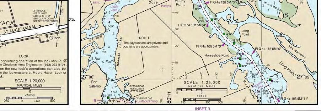 NOAA Chart 11428 ZOOM INSET 3 SIDE A DEP