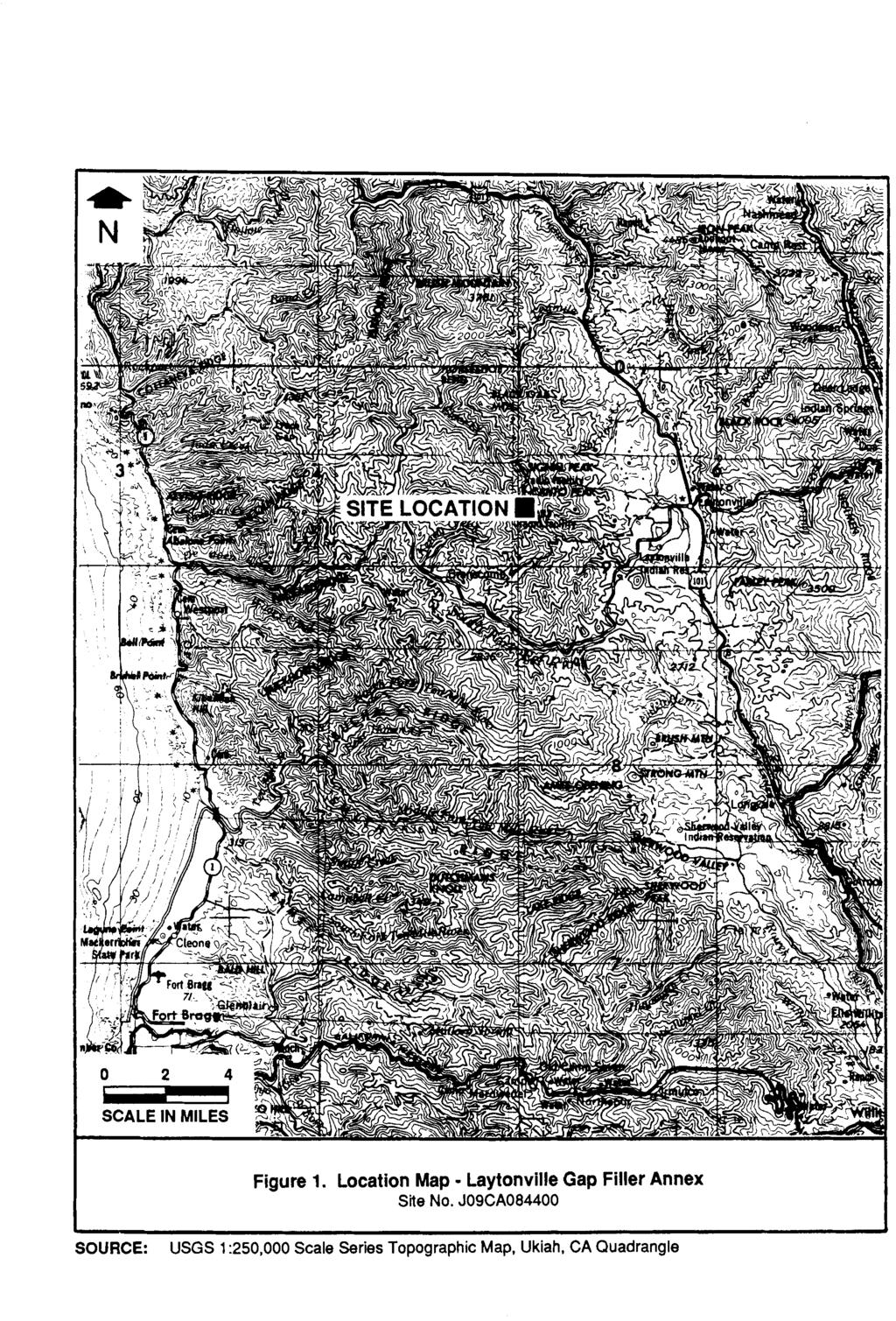 Figure 1. Location Map - Laytonville Gap Filler Annex Sie No.