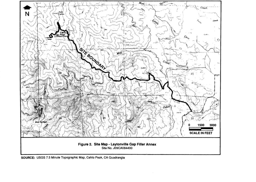 Figure 2. Site Map - Laytonville Gap Filler Annex Sie No.
