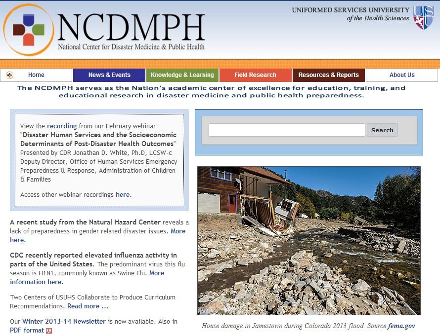 Mission The NCDMPH leads federal and coordinates national efforts to develop and propagate core curricula, education, training and research in