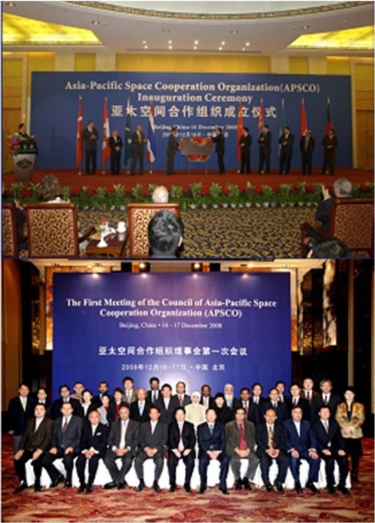 History On 16 December 2008,the Inauguration Ceremony of APSCO was held in Beijing; From 17 to 18 December 2008,the accredited