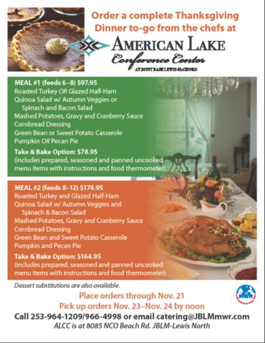Upcoming MWR happenings Thanksgiving Options Upcoming Events
