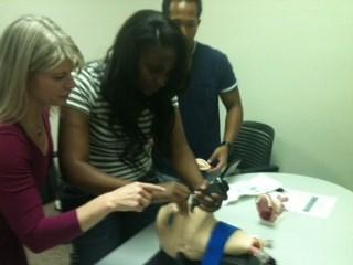 In addition to the advanced airway skills, the students also demonstrated basic airway management