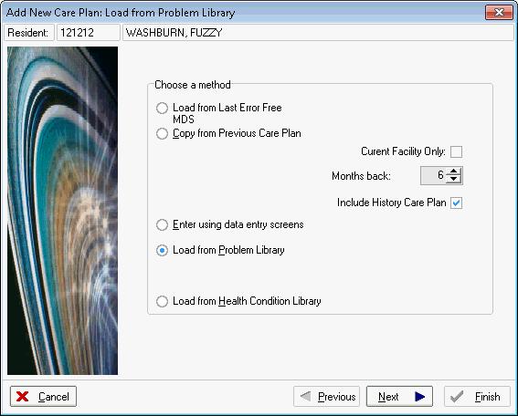 Load from Problem Library Loading from the Problem Library allows you to select any Problem Set available to the Facility. Facilities can periodically improve and expand their Library. 1.