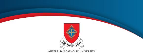 d AUSTRALIAN CATHOLIC UNIVERSITY