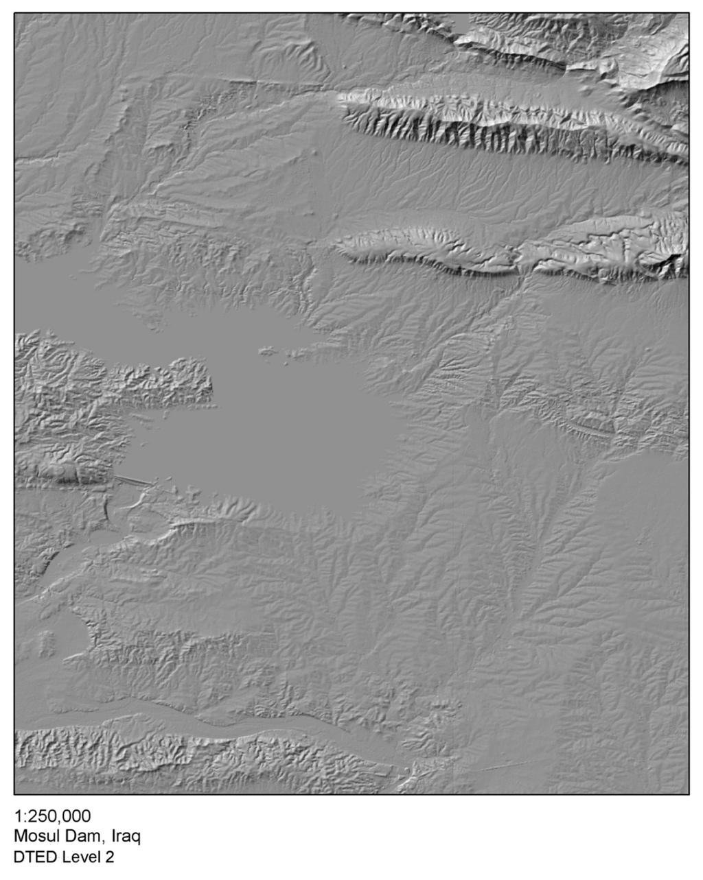 Geospatial Products SHADED RELIEF B-22. A shaded-relief image depicts relief of an area by mimicking shadows of the sun to highlight variations in elevation and slope (see figure B-18).