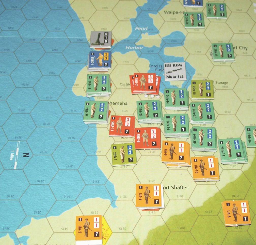 What If the Japanese Invaded? Turn 9 support the attack. Both American infantry units are eliminated. US Activation Phase The US 25 th Infantry has been reduced to two companies.