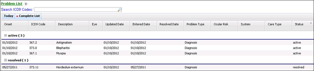 type in a keyword, part of a word, or an ICD9 code to bring up the results found in the database. 2.