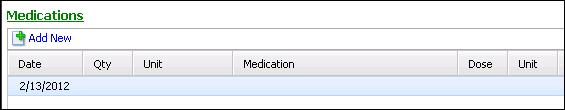 Recording No Known Medications for Patients To increase your percentage of patients with an entry in the list, for patients with no medications you are aware of, you can add an entry in the list and