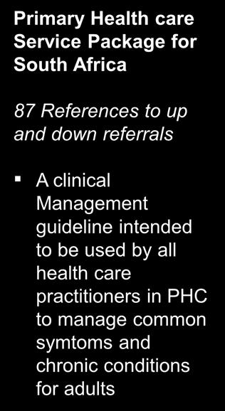 References to up and down referrals Aims to assist Facility Operational Managers to