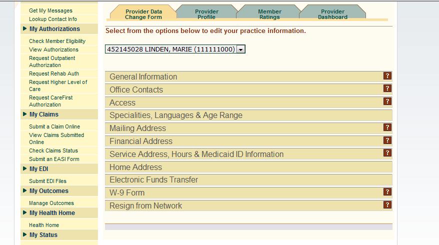 Updating Demographic Information To update your Information: Sign in on Magellan provider website: www.magellanprovider.com Select Display/Edit Practice Information from menu.